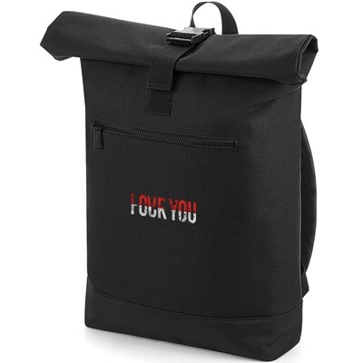Love you / Fuck you Roll-Top Rucksack