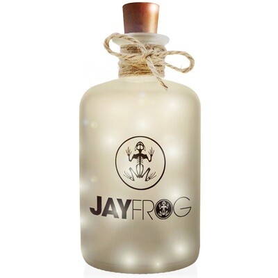 Jay Frog Flaschenlicht (Dekoflasche im Frost-Look mit integrierter LED-Beleuchtung)
