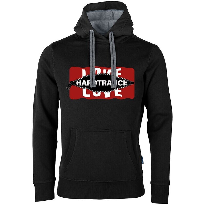 Behind the Zip: Love/Hardtrance Luxury Hoodie (Unisex)