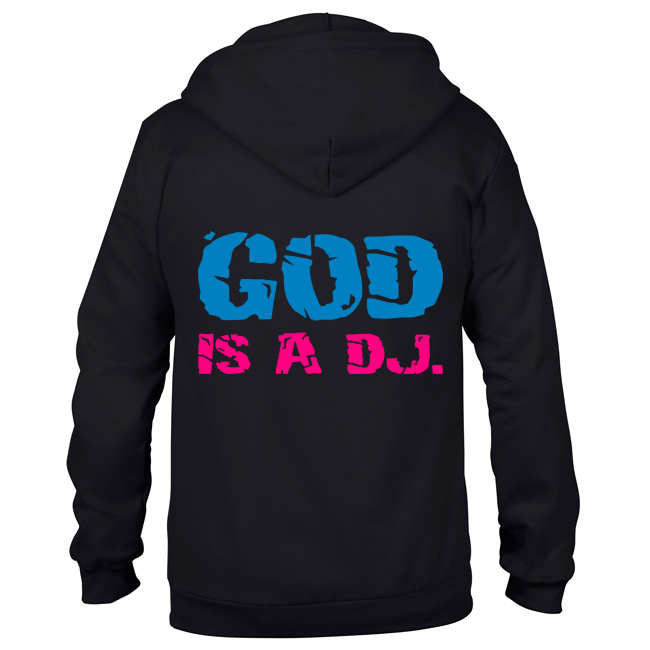 God is a DJ. (#trancefamily Unisex Sweatjacket) M1-TFC 00012