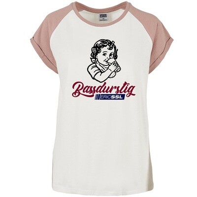 Eric SSL "Bassdurstig" Contrast T-Shirt by Urban Classics (Women)
