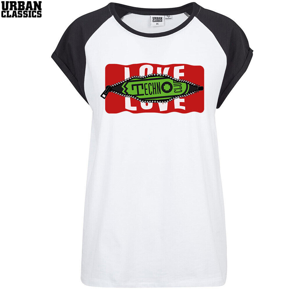 Behind the Zip: Technoclub Contrast T-Shirt by Urban Classics (Women)