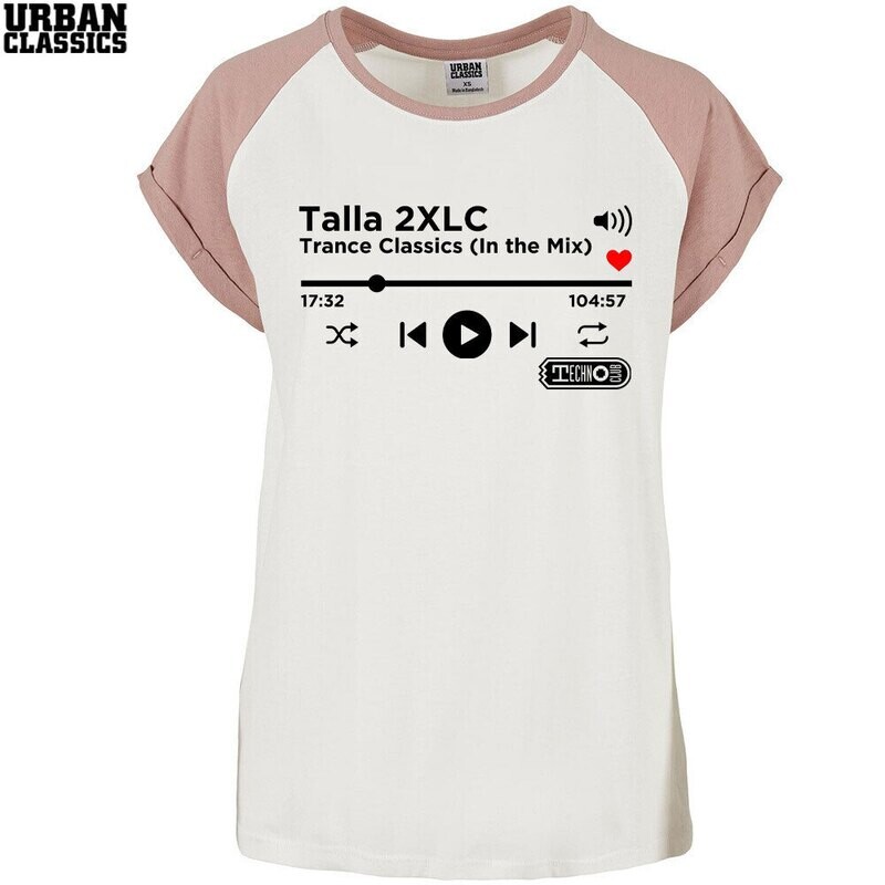 Technoclub Audiostream Contrast T-Shirt by Urban Classics (Women) Technoclub Audiostream Contrast T-Shirt by Urban Classics (Women)