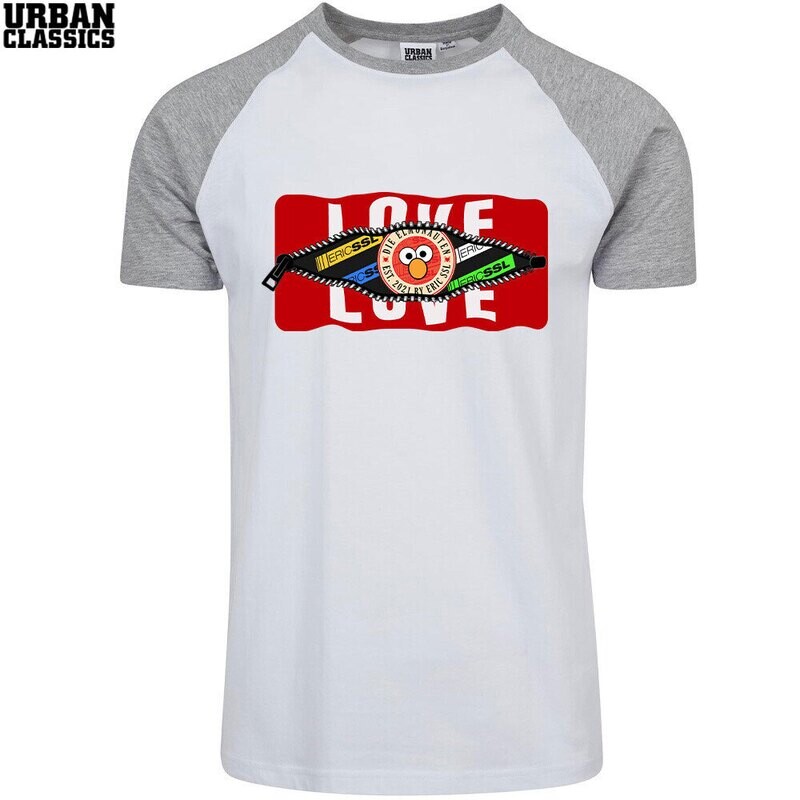 Behind the Zip: Love/Eric SSL Contrast T-Shirt by Urban Classics (Men)