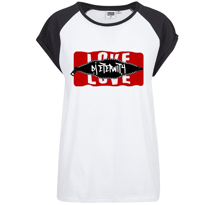 "Behind the Zip: DJ Eternity" Contrast T-Shirt by Urban Classics (Women)