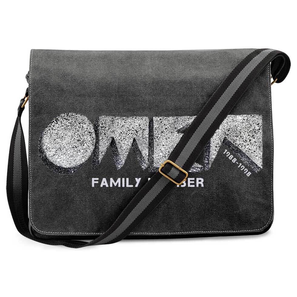 OMEN Frankfurt Vintage Messenger Bag (Unisex) / Design: Original Logo, Color: Schwarz