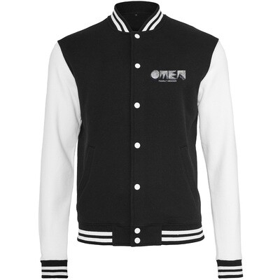 OMEN Frankfurt Sweat-College-Jacket (Unisex) / Design: vorne Original Logo, hinten Quadrat Logo