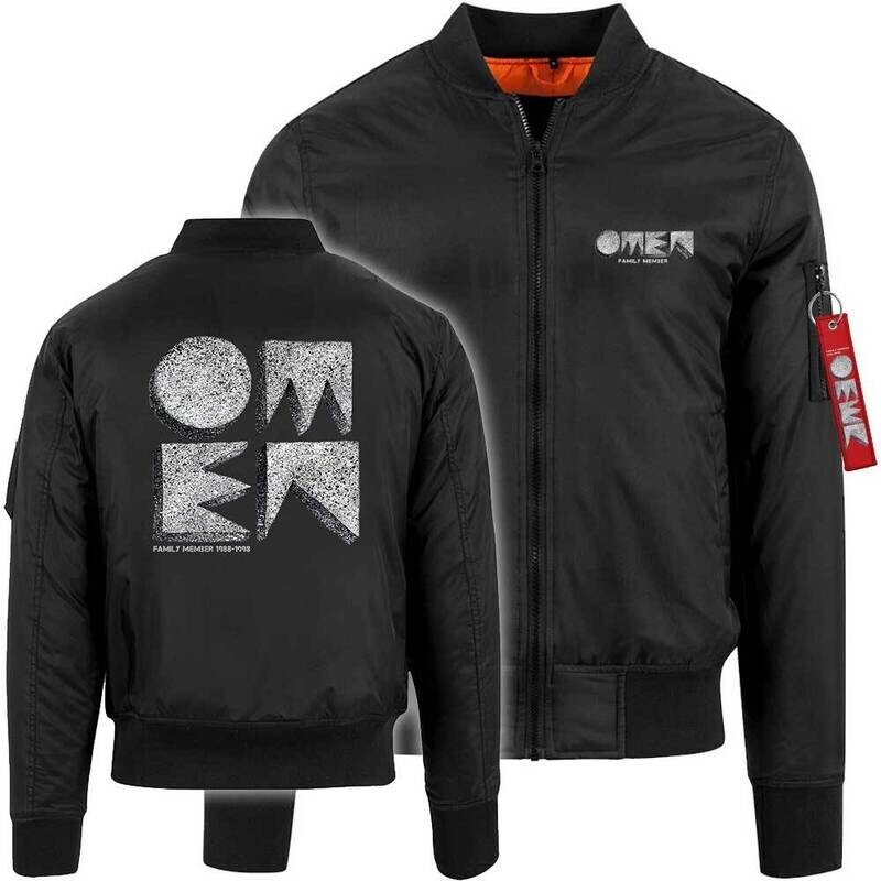 OMEN Frankfurt Premium-Pilotenjacke (Black / Unisex) / Design: Quadrat Logo