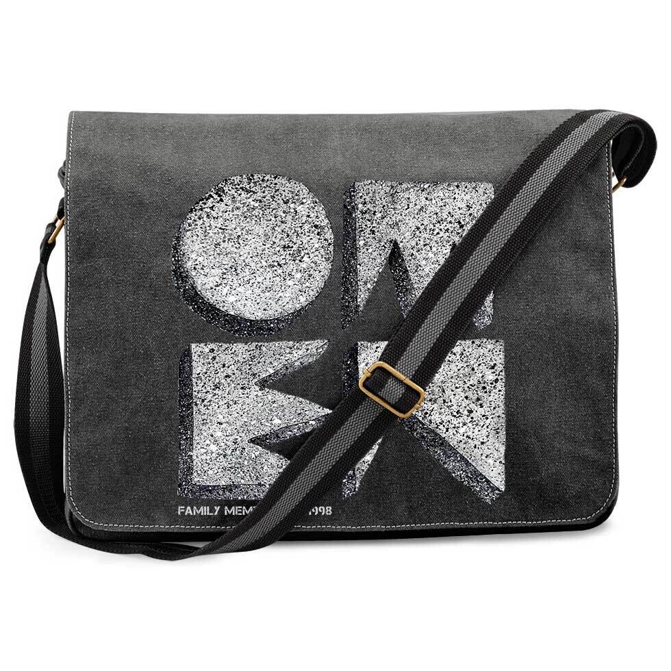 OMEN Frankfurt Vintage Messenger Bag (Unisex) / Design: Quadrat Logo, Color: Schwarz