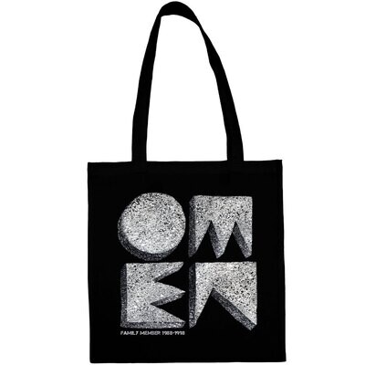 OMEN Frankfurt Jutebeutel / Design: Quadrat Logo OMEN Frankfurt Jutebeutel / Design: Quadrat Logo
