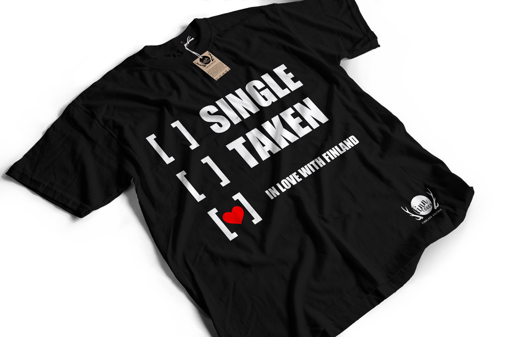 "Single, taken, in love with Finland" T-Shirt (Men)