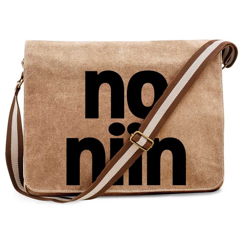 "no niin" Premium Messengertasche im Vintagelook