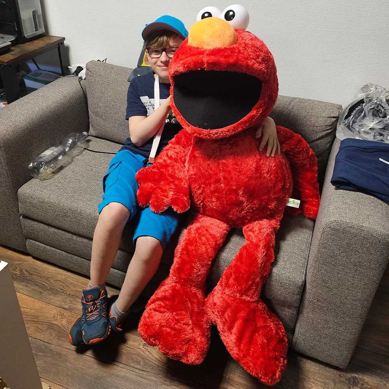 XXXL-Plüschfigur mit Eric SSL T-Shirt (120 cm hoch)