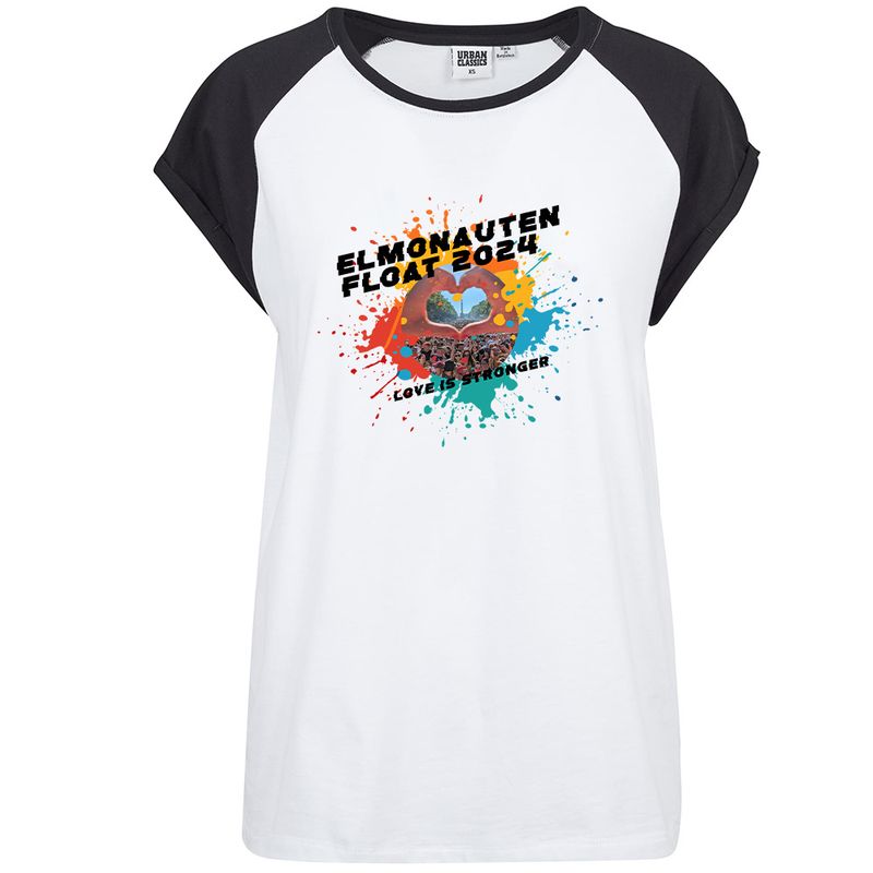 "Elmonauten Float 2024" Contrast T-Shirt by Urban Classics Farbe White/Black (Women)