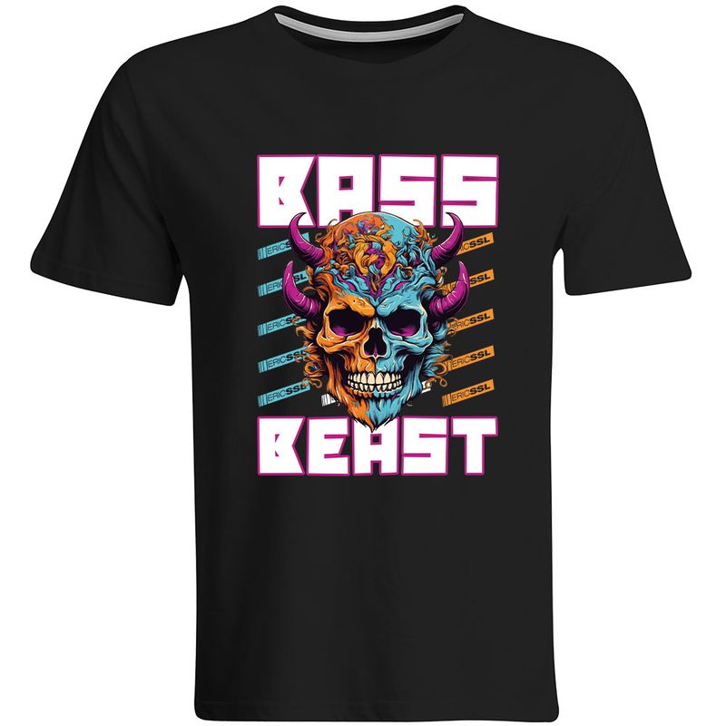 "Bass Beast - Skull" T-Shirt by Eric SSL Schwarz (Men)