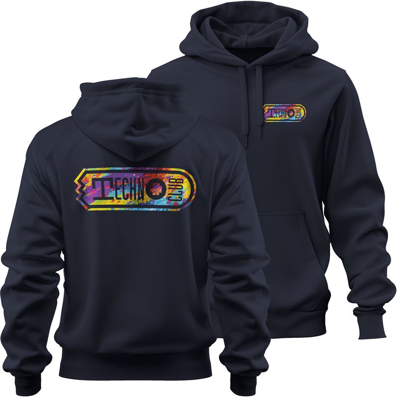 Technoclub "Colorful Explosion" Premium-Hoodie | Front- & Backprint (Unisex)