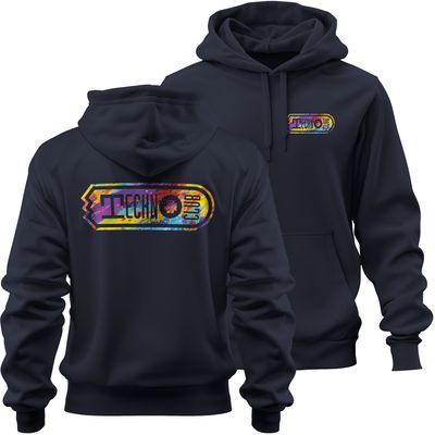 Technoclub "Colorful Explosion" Premium-Hoodie | Front- & Backprint (Unisex)