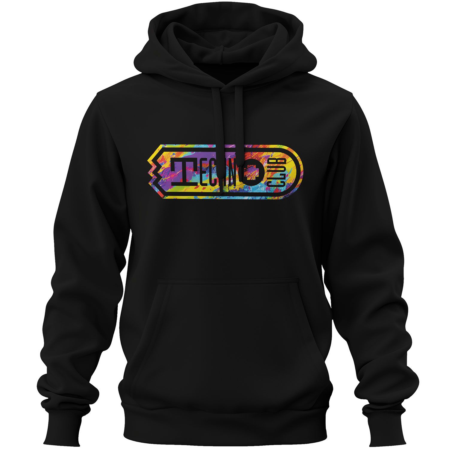 Technoclub "Colorful Explosion" Premium-Hoodie | Frontprint (Unisex)