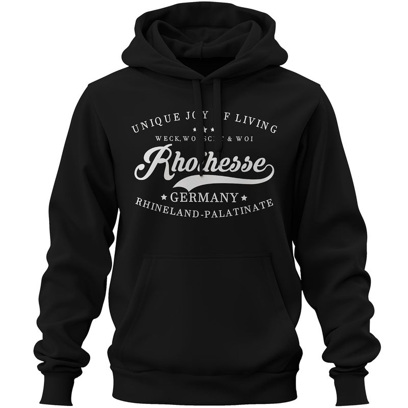 "Rhoihesse - Weck, Worscht & Woi!" Premium-Hoodie (Unisex)
