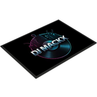 DJ Mackx Fußmatte (Größe 35 x 50 cm) | Round-Logo