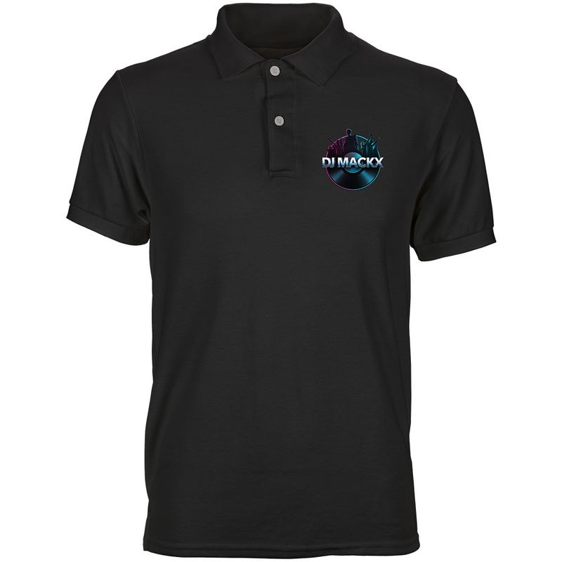 DJ Mackx Polo Shirt | Round-Logo (Men) DJ Mackx Polo Shirt | Round-Logo (Men)