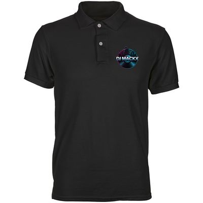 DJ Mackx Polo Shirt | Round-Logo (Men) DJ Mackx Polo Shirt | Round-Logo (Men)