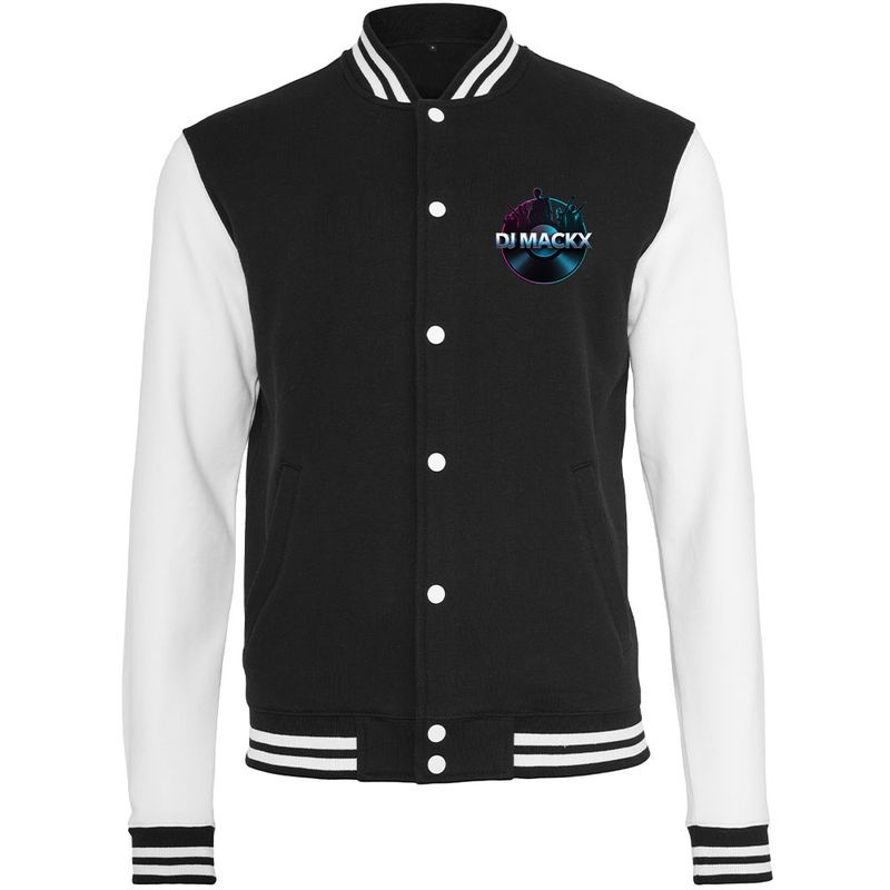 DJ Mackx Sweat-College-Jacket | Round-Logo (Unisex) DJ Mackx Sweat-College-Jacket | Round-Logo (Unisex)