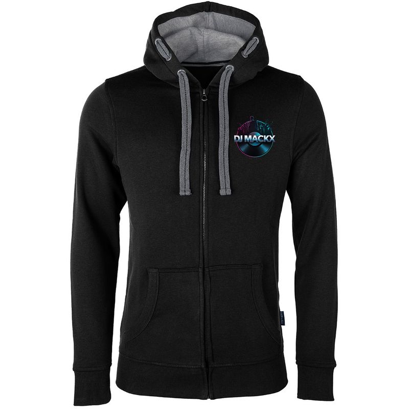 DJ Mackx Luxury Zip-Hoodie | Round-Logo (Unisex) DJ Mackx Luxury Zip-Hoodie | Round-Logo (Unisex)