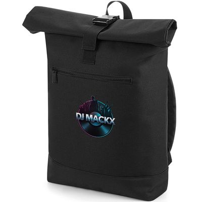 DJ Mackx Roll-Top Rucksack (verschiedene Farben) | Round-Logo