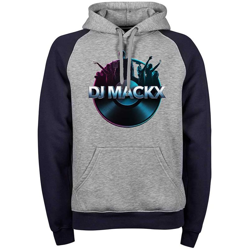 DJ Mackx Two-Tone Hoodie | Round-Logo (Unisex) DJ Mackx Two-Tone Hoodie | Round-Logo (Unisex)