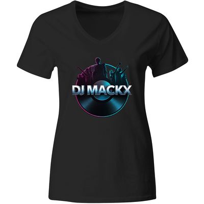 DJ Mackx T-Shirt | Round-Logo (Women) DJ Mackx T-Shirt | Round-Logo (Women)