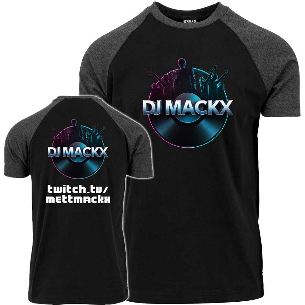 DJ Mackx Contrast T-Shirt by Urban Classics | Special-Shirt with Twitch-Link (Men)