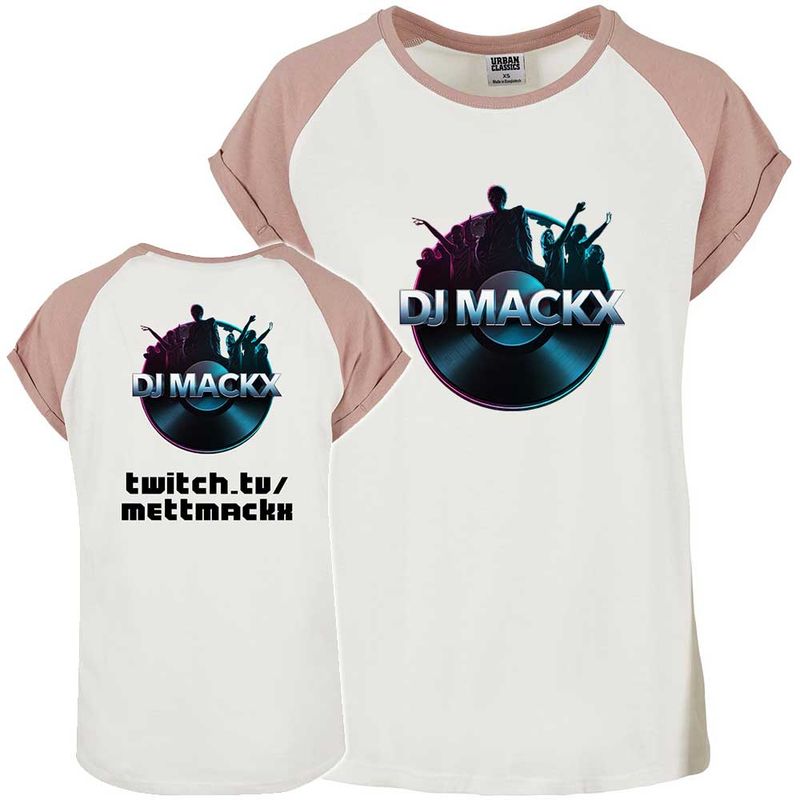 DJ Mackx Contrast T-Shirt by Urban Classics | Special-Shirt with Twitch-Link (Women)