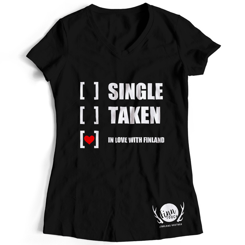 Girlieshirt Girlieshirt "Single, taken, in love with Finland"