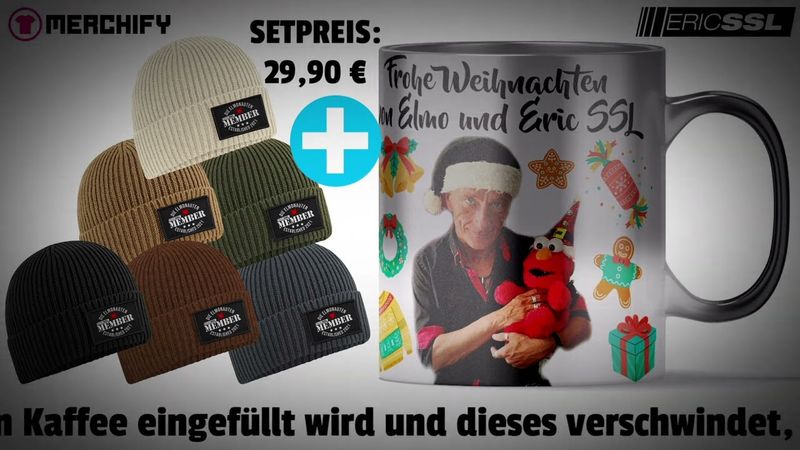 Eric SSL Xmas 2024 Geschenkset (Zaubertasse mit Farbwechseleffekt + Member-Beanie)