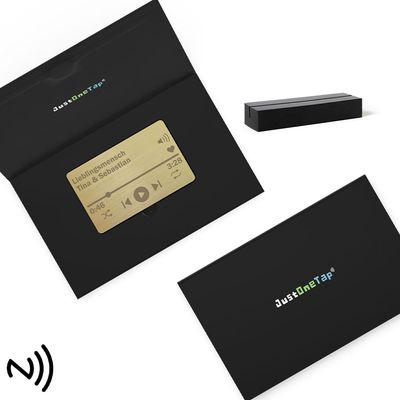Personalisierte NFC Video- & Songlink-Karte aus Edelstahl (verschiedene Farben)