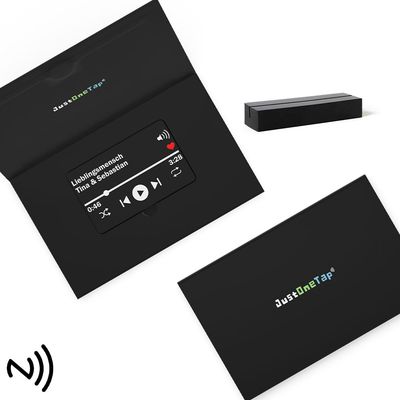 Personalisierte NFC Video- & Songlink-Karte aus PVC (Farbe: Schwarz)