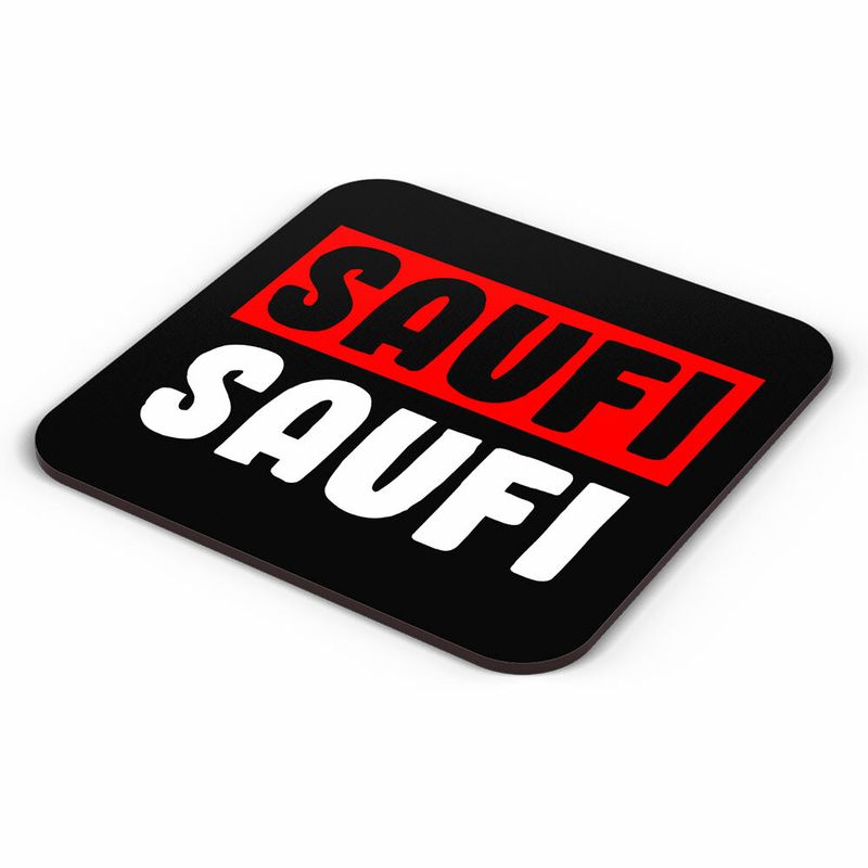 "Saufi Saufi" Bieruntersetzer aus Hartfaser