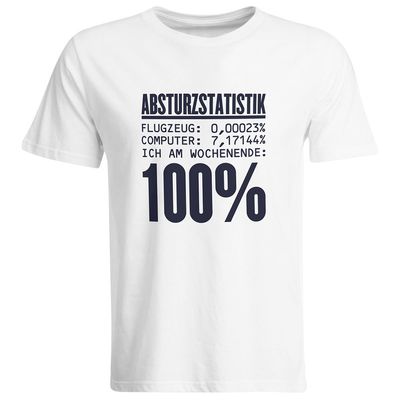 Absturzstatistik T-Shirt (Herren, Rundhals Ausschnitt)