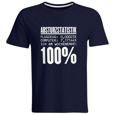 Absturzstatistik T-Shirt (Herren, Rundhals Ausschnitt) Absturzstatistik T-Shirt (Herren, Rundhals Ausschnitt)