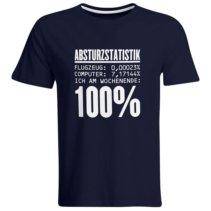 Absturzstatistik T-Shirt (Herren, Rundhals Ausschnitt) Absturzstatistik T-Shirt (Herren, Rundhals Ausschnitt)