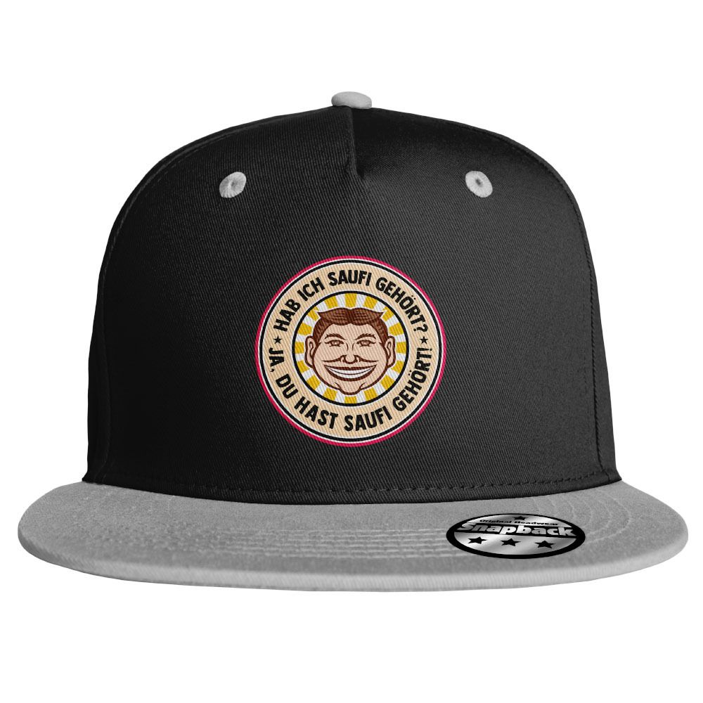 "Hab ich Saufi gehört? Ja, du hast Saufi gehört" Snapback (8 Varianten) Face-Edition