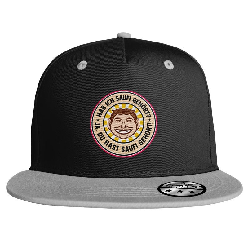 "Hab ich Saufi gehört? Ja, du hast Saufi gehört" Snapback (8 Varianten) Face-Edition