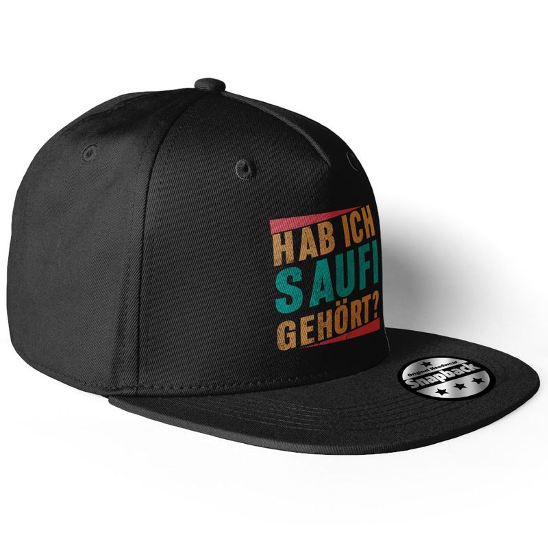 "Hab ich Saufi gehört?" Snapback (8 Varianten) Vintage-Edition