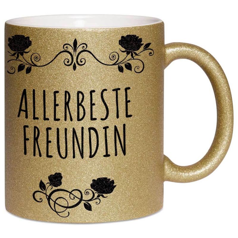 Allerbeste Freundin Tasse mit Glitzereffekt (Glitzertasse) Allerbeste Freundin Tasse mit Glitzereffekt (Glitzertasse)