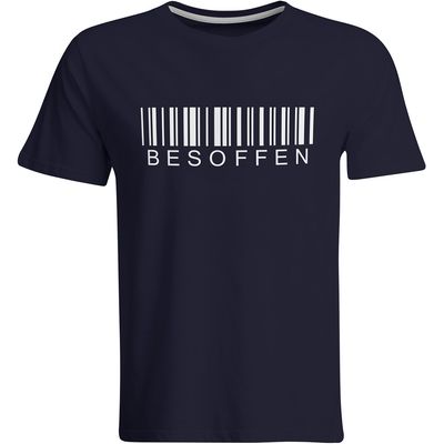 Besoffen Barcode T-Shirt (Herren, Rundhals Ausschnitt) Besoffen Barcode T-Shirt (Herren, Rundhals Ausschnitt)