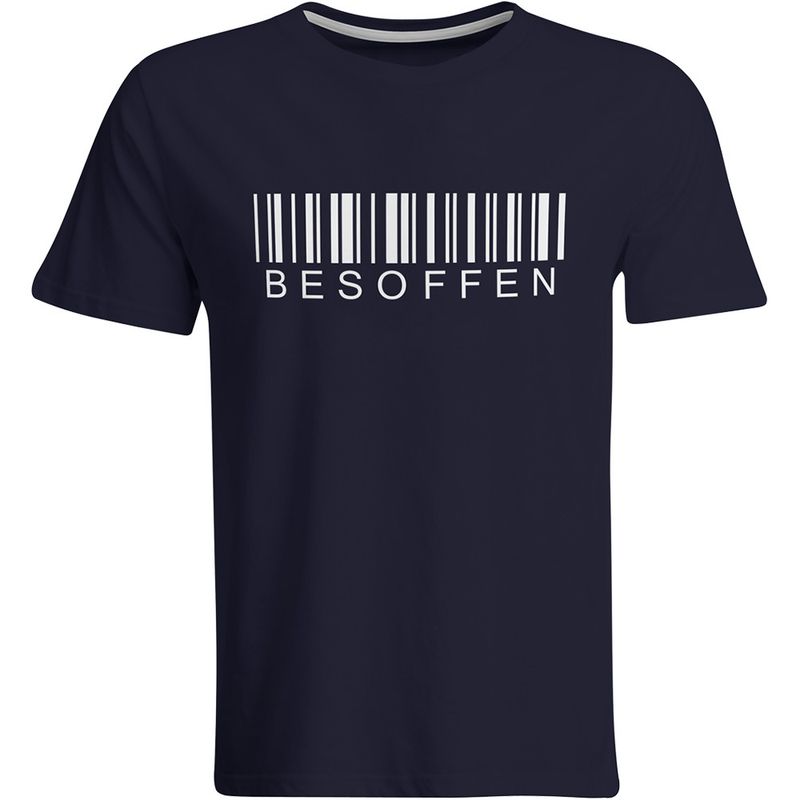 Besoffen Barcode T-Shirt (Herren, Rundhals Ausschnitt) Besoffen Barcode T-Shirt (Herren, Rundhals Ausschnitt)