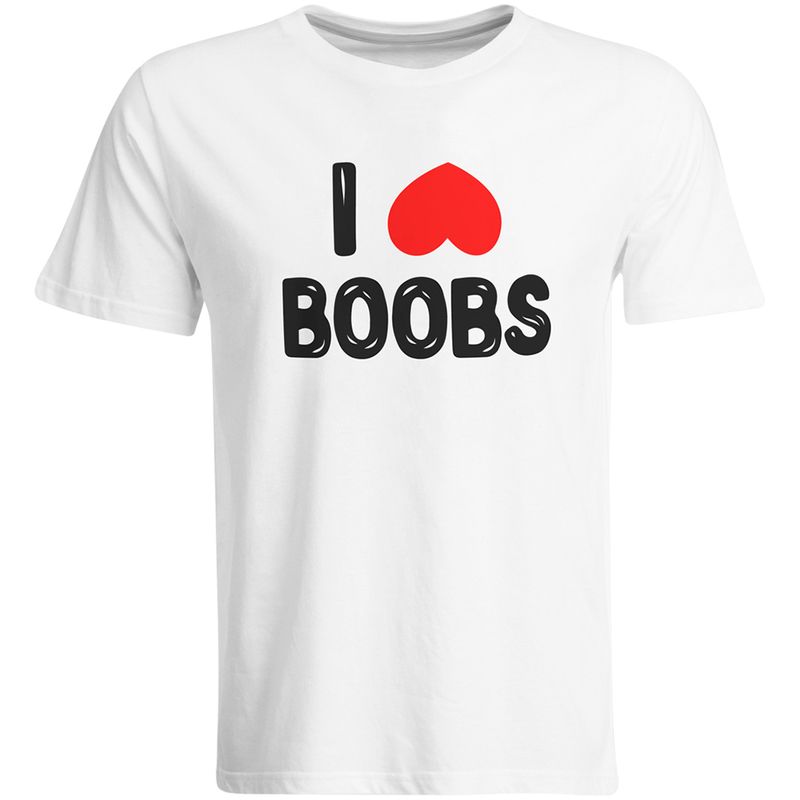 I love Boobs T-Shirt (Herren, Rundhals Ausschnitt)