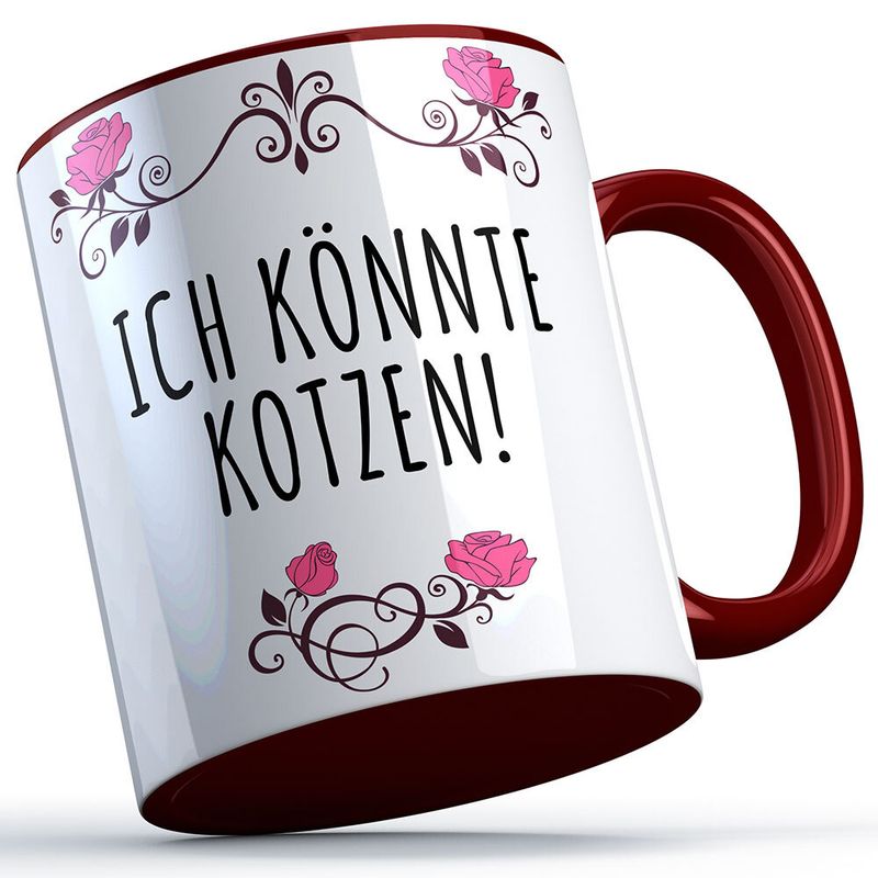 Ich könnte kotzen Tasse lustige Sprüchetasse (5 Varianten)