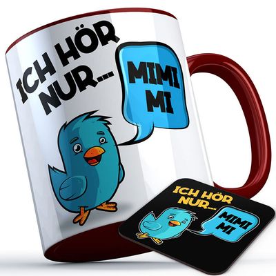 Ich hör nur Mimimi Tasse inkl. passendem Untersetzer (5 Farben) Ich hör nur Mimimi Tasse inkl. passendem Untersetzer (5 Farben)